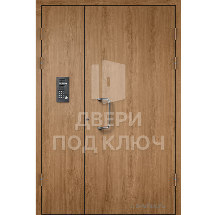 Дверь с домофоном и отделкой МДФ 10 мм ДПК-13859